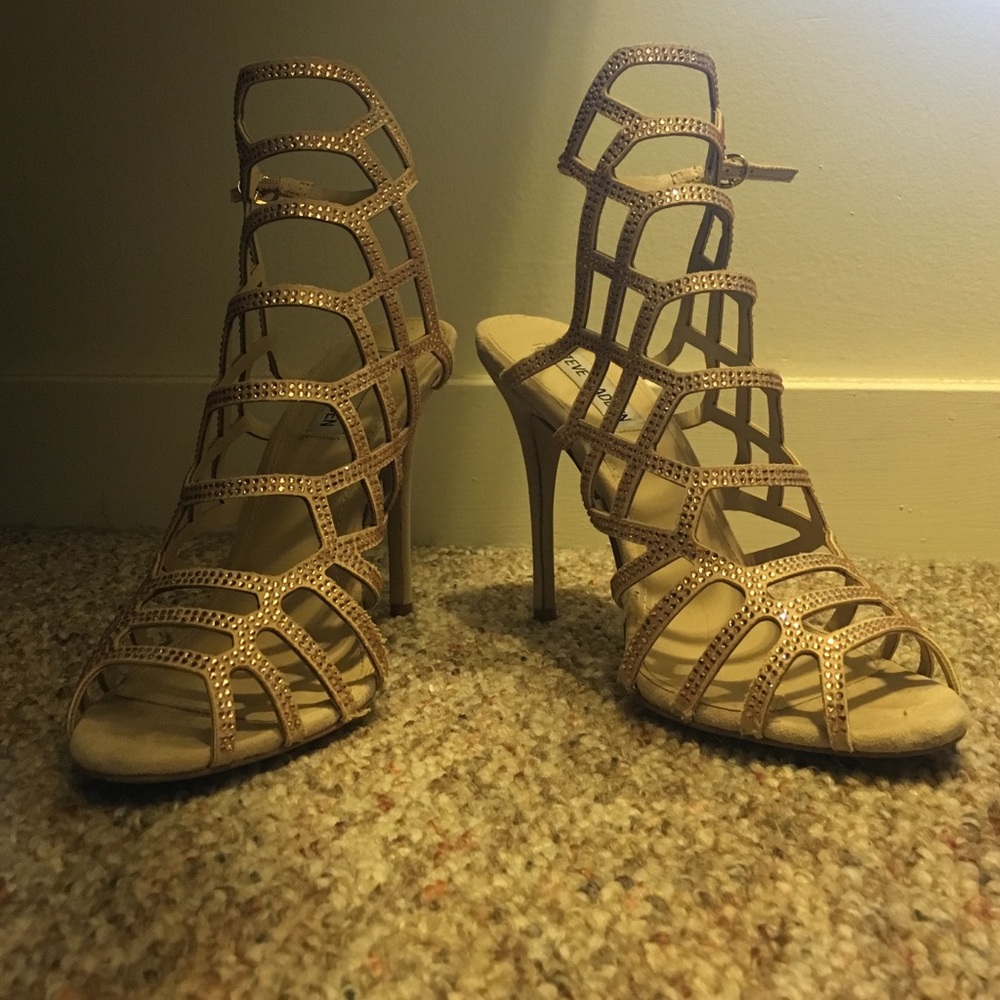 Steve Madden Slithur Caged Sandal Heels